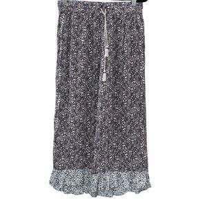 Anthropologie Navy and White Wide leg pants size Small